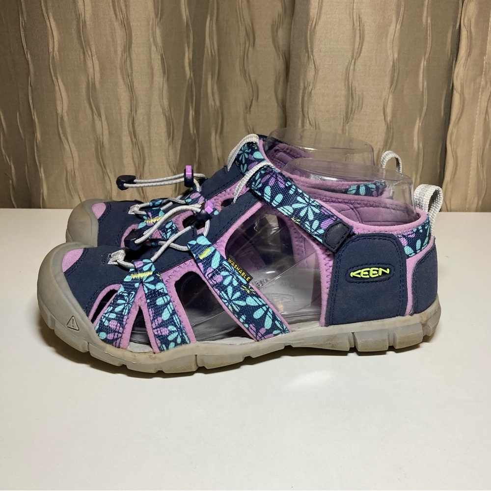 Keen Seacamp II CNX Youth 5 Black Iris Purple Waterproof Hiking Sandals 1025149